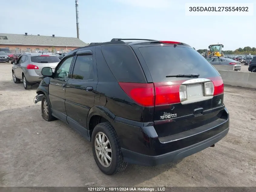 2007 Buick Rendezvous Cx/Cxl VIN: 3G5DA03L27S554932 Lot: 12112273