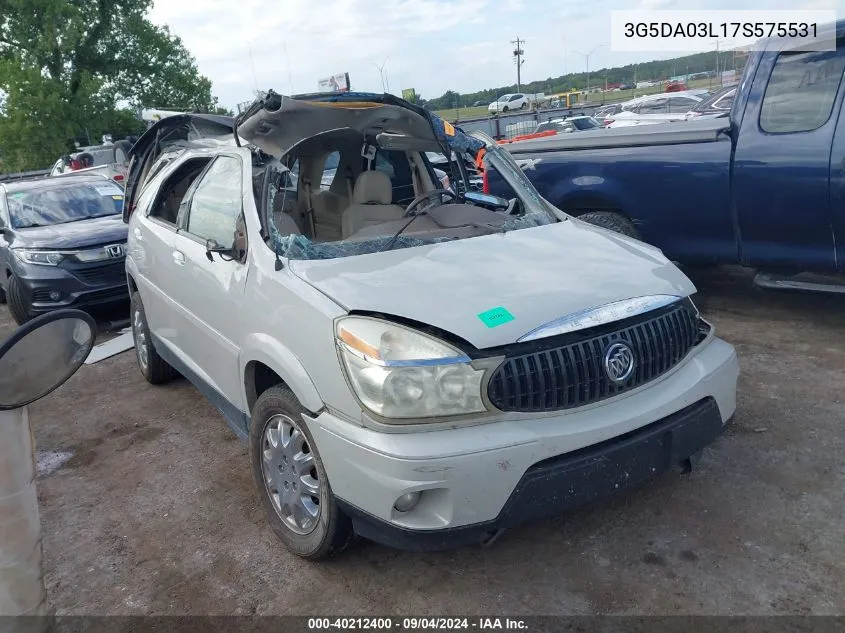 2007 Buick Rendezvous Cxl VIN: 3G5DA03L17S575531 Lot: 40212400