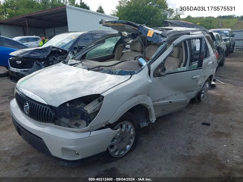 2007 Buick Rendezvous Cxl VIN: 3G5DA03L17S575531 Lot: 40212400