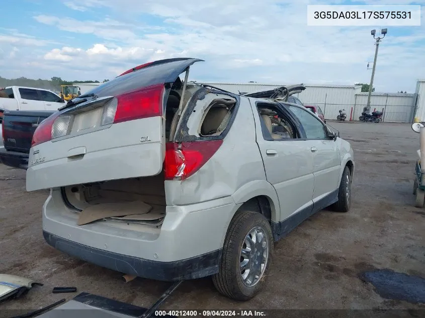 2007 Buick Rendezvous Cxl VIN: 3G5DA03L17S575531 Lot: 40212400