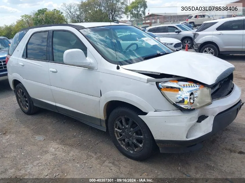 2007 Buick Rendezvous Cxl VIN: 3G5DA03L07S538406 Lot: 40357301