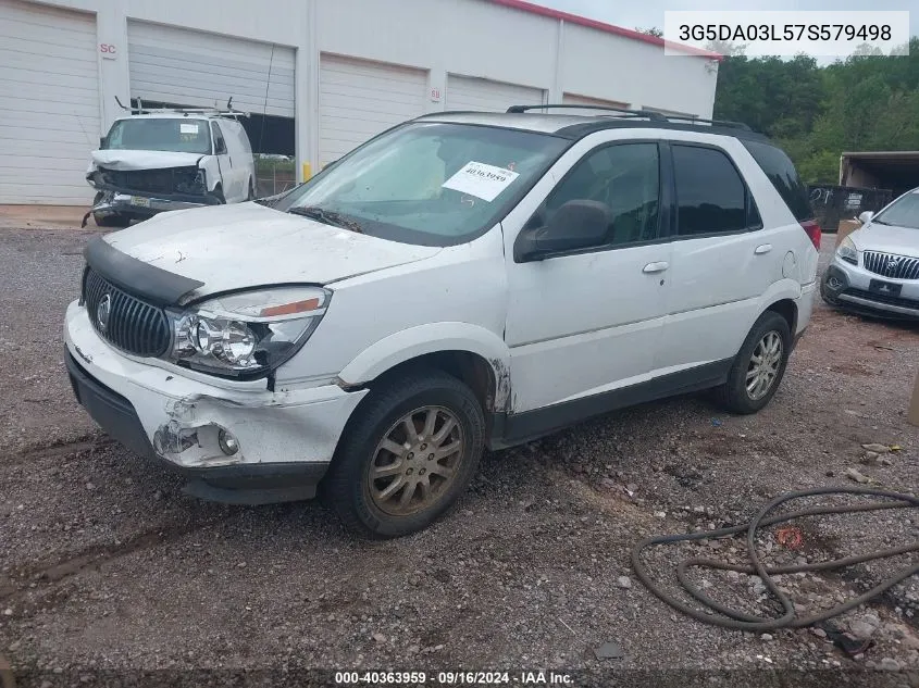 2007 Buick Rendezvous Cx VIN: 3G5DA03L57S579498 Lot: 40363959