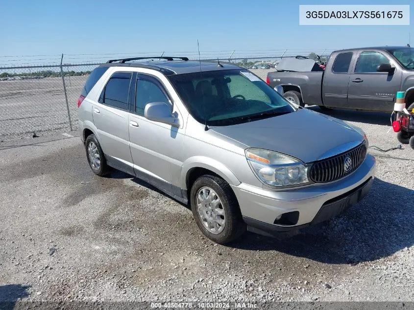 2007 Buick Rendezvous Cxl VIN: 3G5DA03LX7S561675 Lot: 40504778