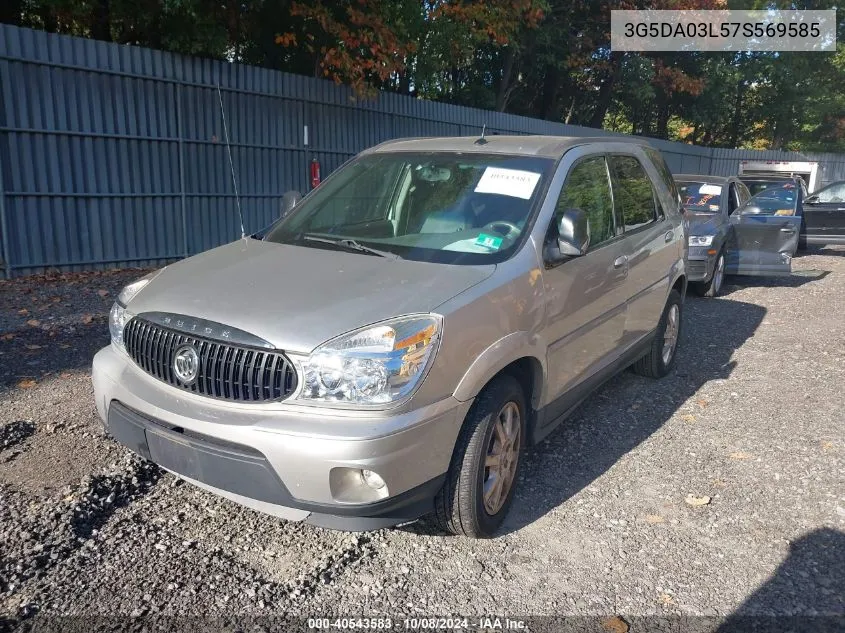 2007 Buick Rendezvous Cx VIN: 3G5DA03L57S569585 Lot: 40543583