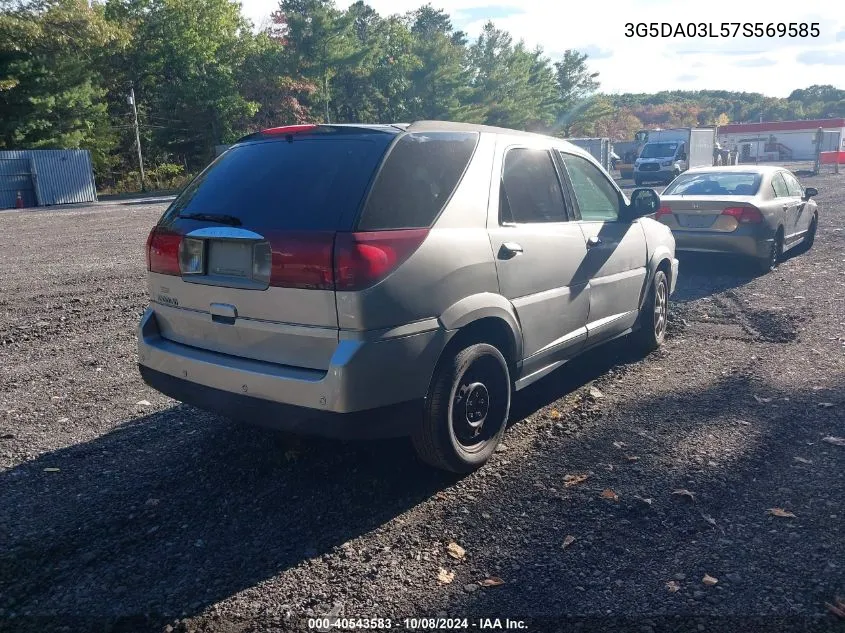 2007 Buick Rendezvous Cx VIN: 3G5DA03L57S569585 Lot: 40543583