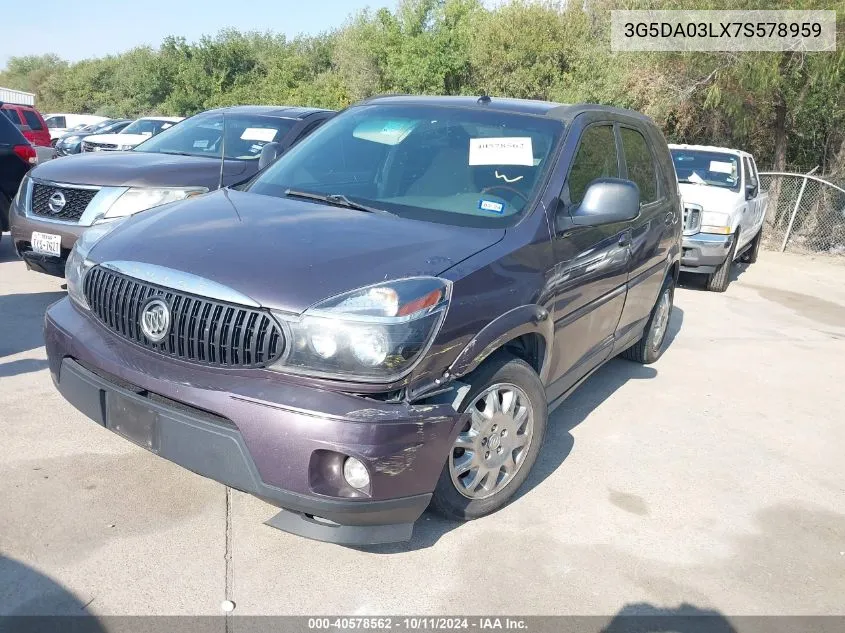 2007 Buick Rendezvous Cx VIN: 3G5DA03LX7S578959 Lot: 40578562