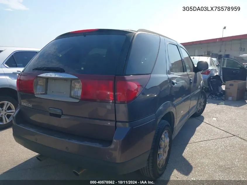 2007 Buick Rendezvous Cx VIN: 3G5DA03LX7S578959 Lot: 40578562