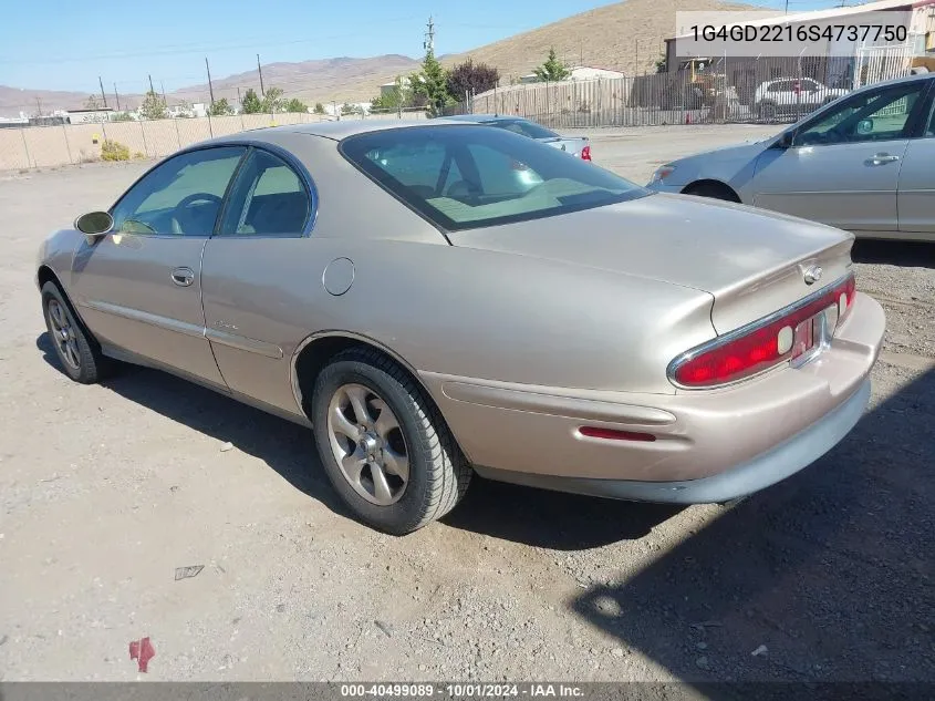 1995 Buick Riviera VIN: 1G4GD2216S4737750 Lot: 40499089