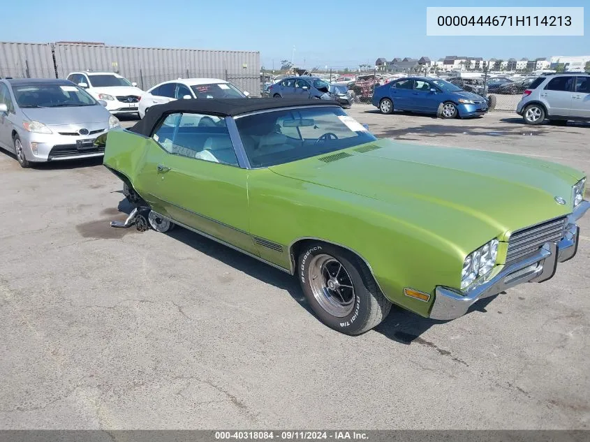 1971 Buick Skylark VIN: 0000444671H114213 Lot: 40318084