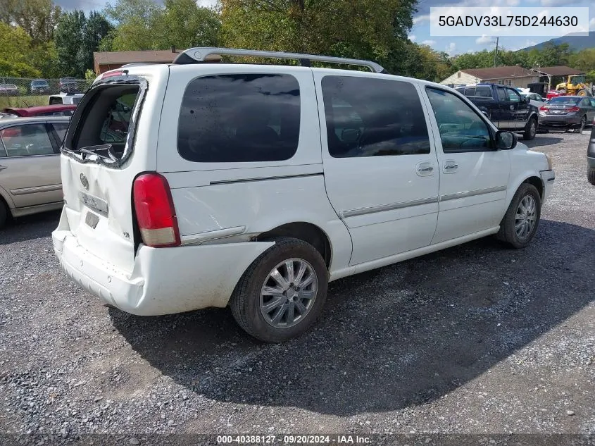 2005 Buick Terraza Cxl VIN: 5GADV33L75D244630 Lot: 40388127