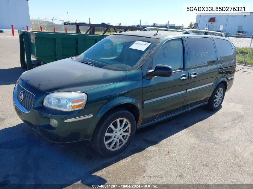 2005 Buick Terraza Cxl VIN: 5GADX33L85D276321 Lot: 40511207