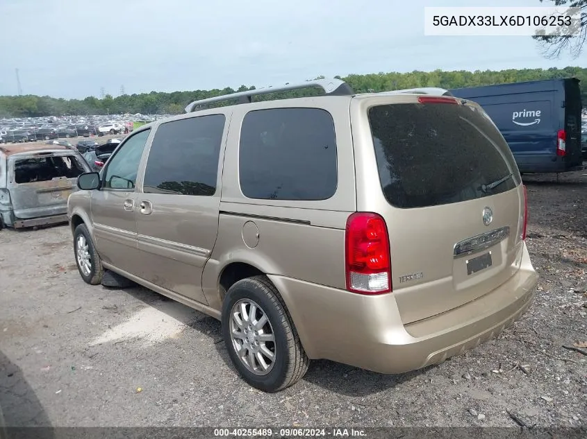 2006 Buick Terraza Cxl VIN: 5GADX33LX6D106253 Lot: 40255489