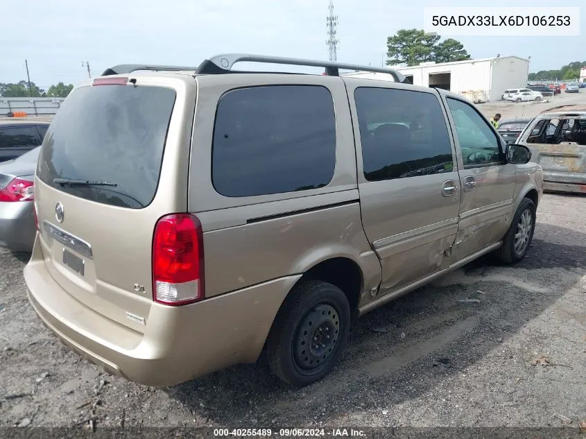 2006 Buick Terraza Cxl VIN: 5GADX33LX6D106253 Lot: 40255489