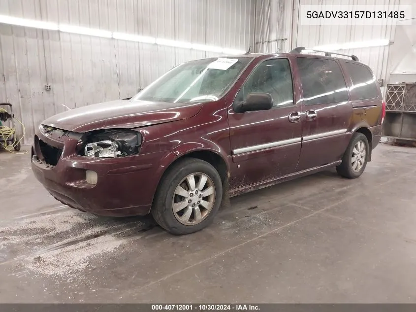 2007 Buick Terraza Cxl VIN: 5GADV33157D131485 Lot: 40712001