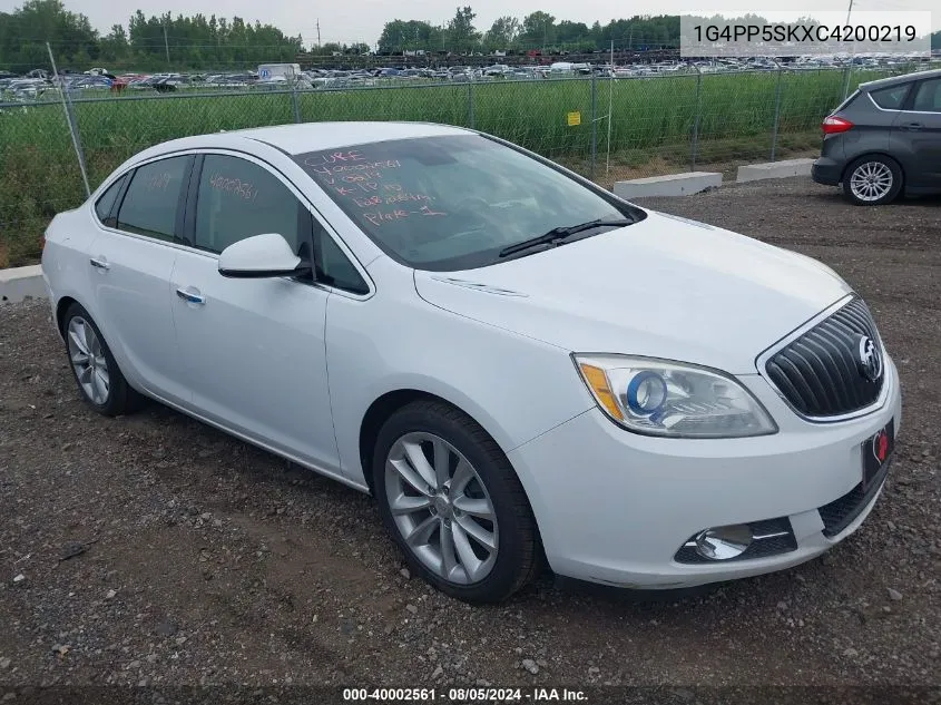 2012 Buick Verano VIN: 1G4PP5SKXC4200219 Lot: 40002561