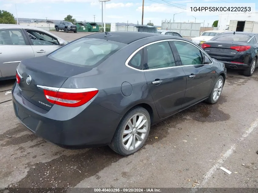 2012 Buick Verano VIN: 1G4PP5SK0C4220253 Lot: 40403295