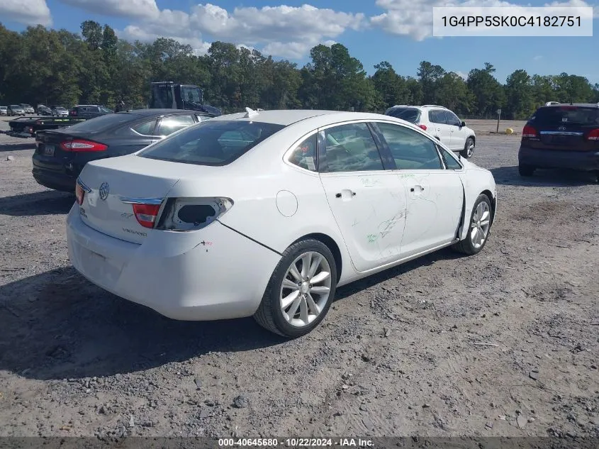 2012 Buick Verano VIN: 1G4PP5SK0C4182751 Lot: 40645680