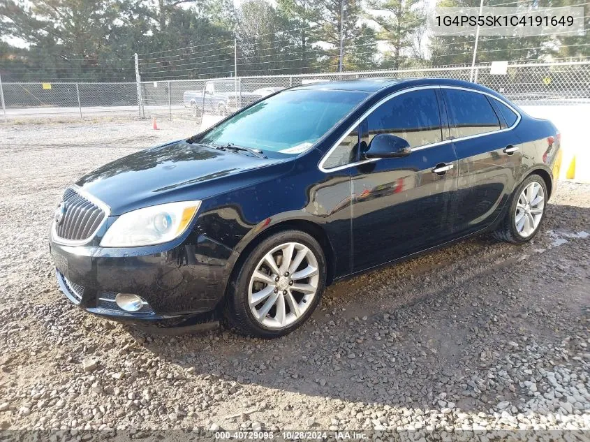 2012 Buick Verano Leather Group VIN: 1G4PS5SK1C4191649 Lot: 40729095