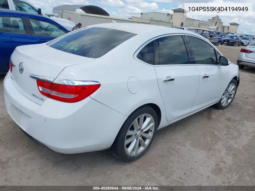 2013 Buick Verano Leather Group VIN: 1G4PS5SK4D4194949 Lot: 40280844