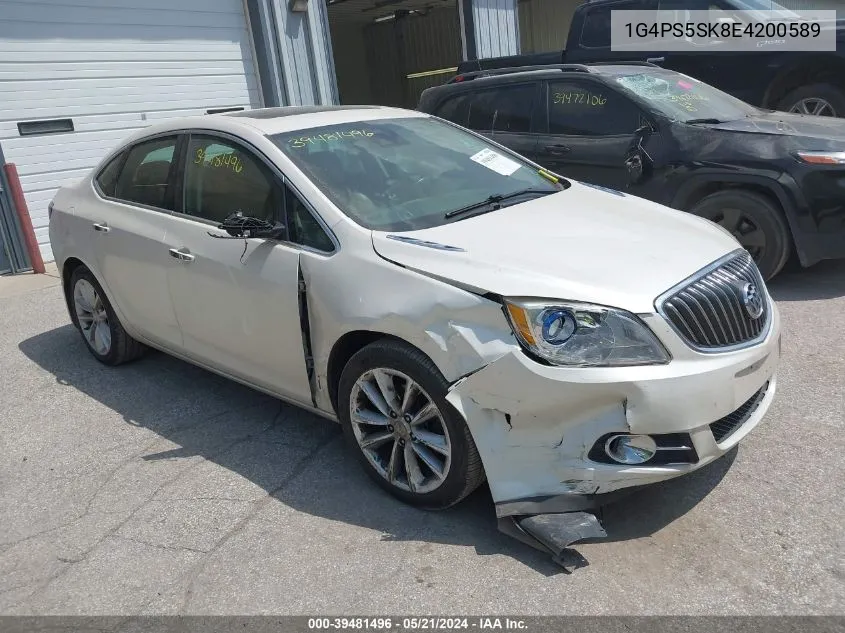 2014 Buick Verano Leather Group VIN: 1G4PS5SK8E4200589 Lot: 39481496