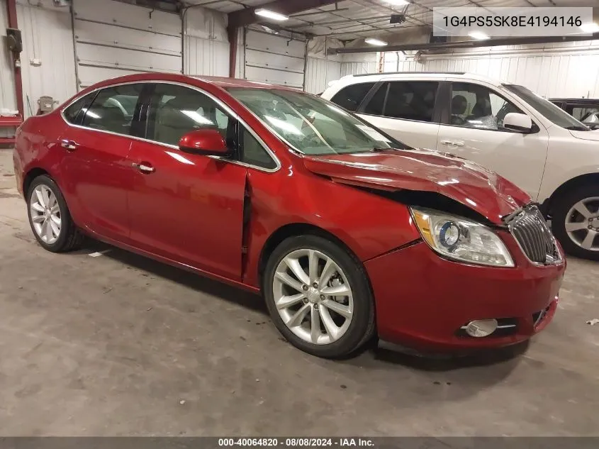 2014 Buick Verano Leather Group VIN: 1G4PS5SK8E4194146 Lot: 40064820