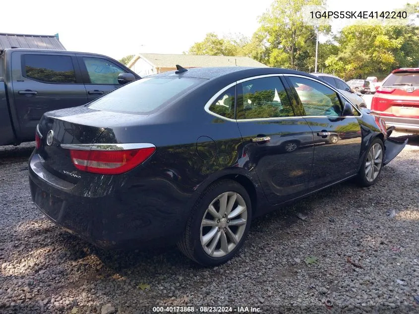 2014 Buick Verano Leather Group VIN: 1G4PS5SK4E4142240 Lot: 40173868