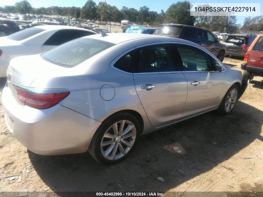 2014 Buick Verano Leather Group VIN: 1G4PS5SK7E4227914 Lot: 40482995