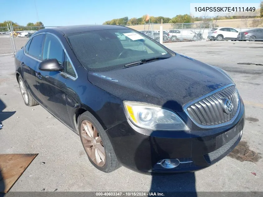 2014 Buick Verano Leather Group VIN: 1G4PS5SK7E4111449 Lot: 40603347