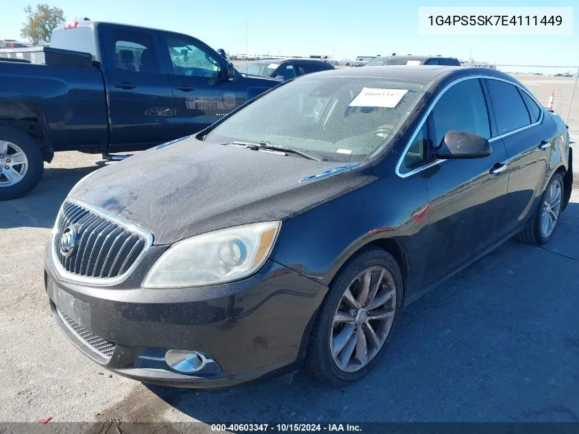 2014 Buick Verano Leather Group VIN: 1G4PS5SK7E4111449 Lot: 40603347