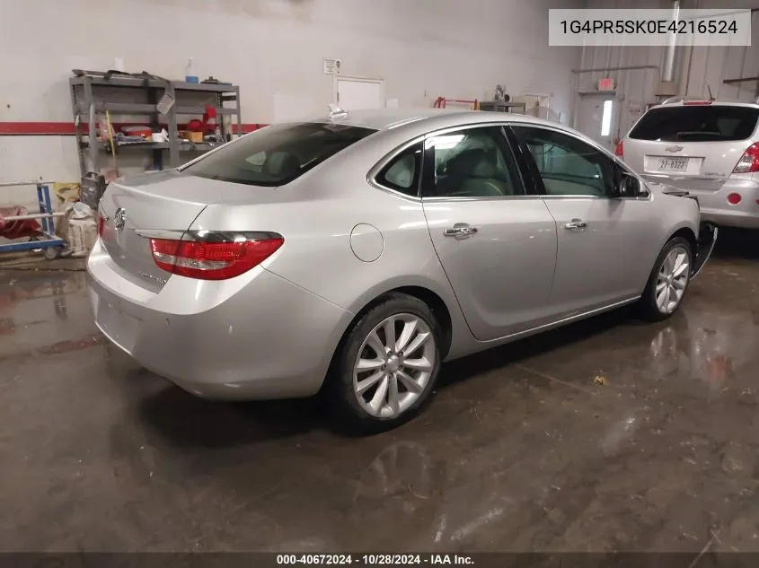 2014 Buick Verano Convenience Group VIN: 1G4PR5SK0E4216524 Lot: 40672024