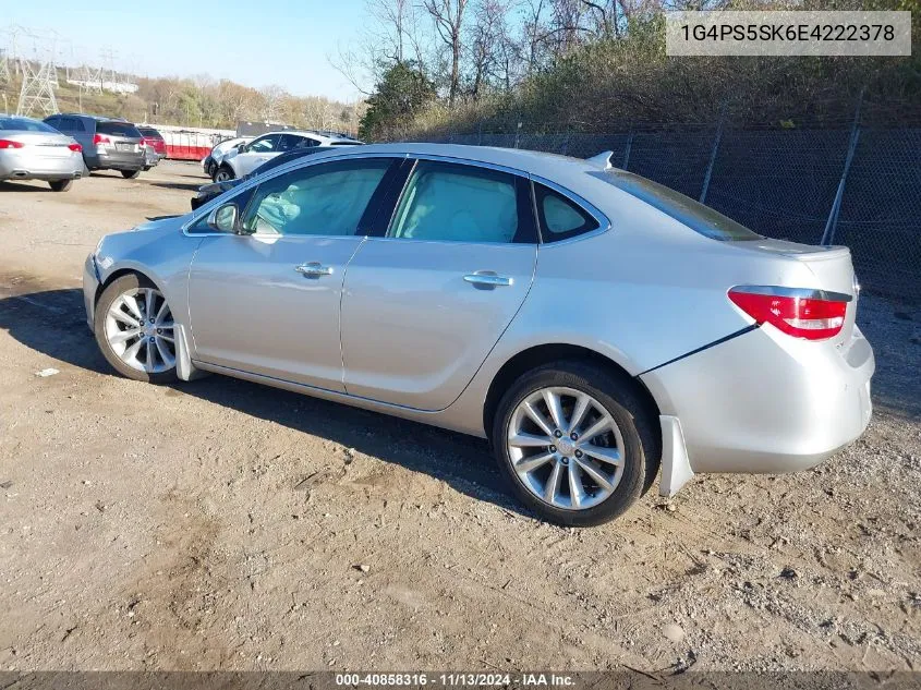 2014 Buick Verano Leather Group VIN: 1G4PS5SK6E4222378 Lot: 40858316