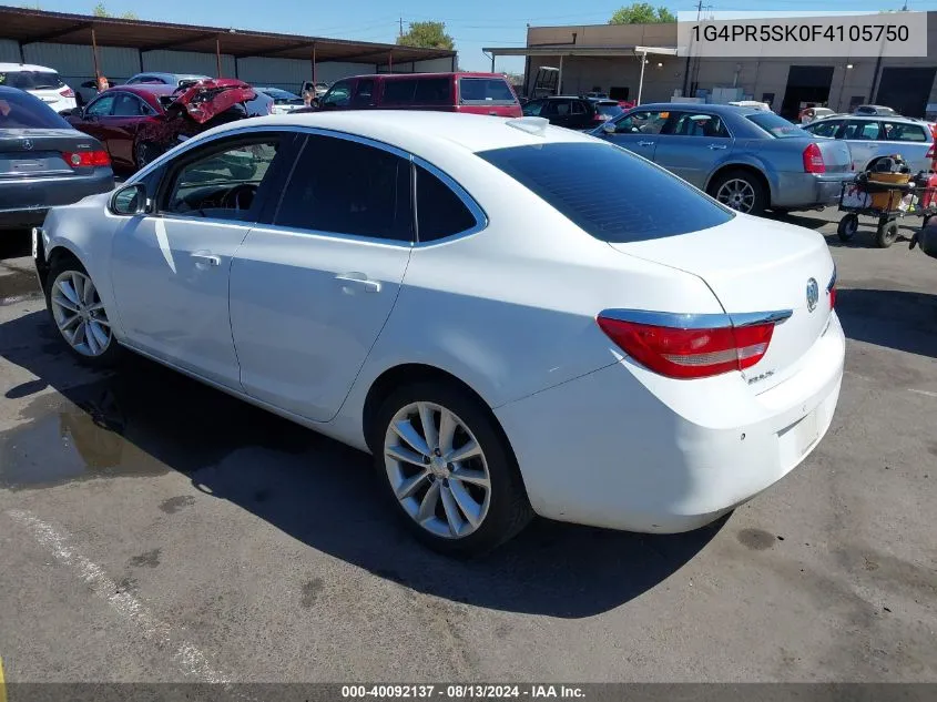 2015 Buick Verano Convenience Group VIN: 1G4PR5SK0F4105750 Lot: 40092137