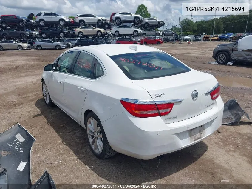 2015 Buick Verano Convenience Group VIN: 1G4PR5SK7F4215694 Lot: 40272011