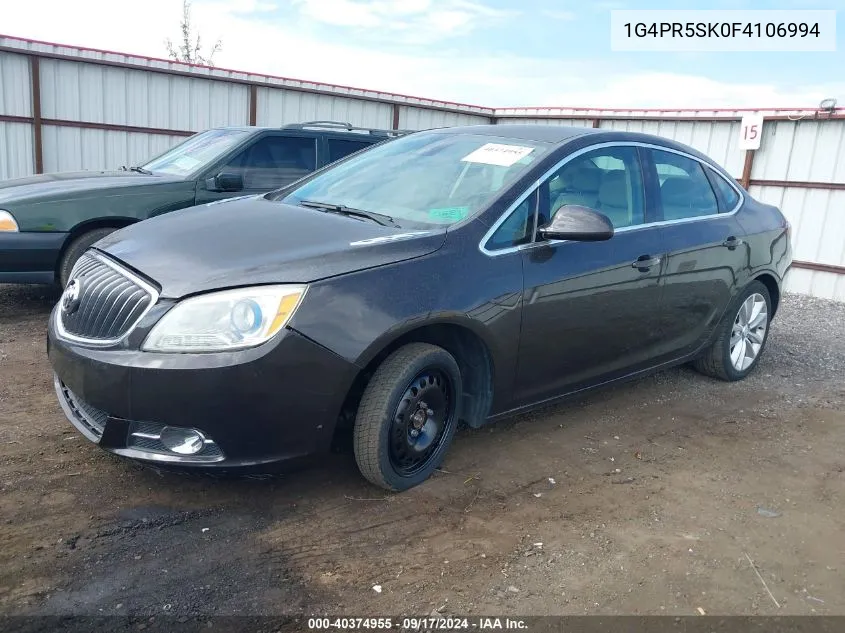 2015 Buick Verano Convenience Group VIN: 1G4PR5SK0F4106994 Lot: 40374955