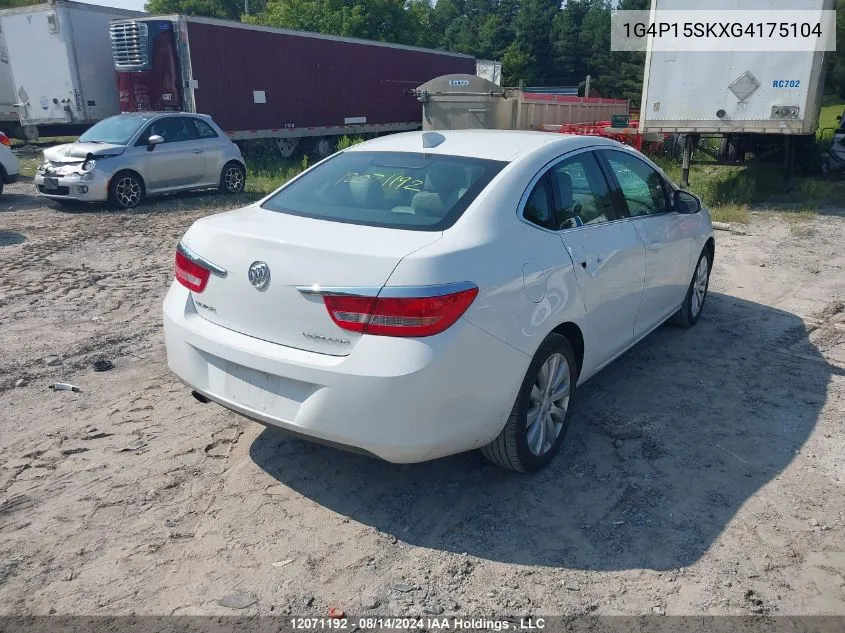 2016 Buick Verano VIN: 1G4P15SKXG4175104 Lot: 12071192