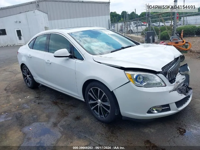 2016 Buick Verano Sport Touring Group VIN: 1G4PW5SKXG4154691 Lot: 39669283