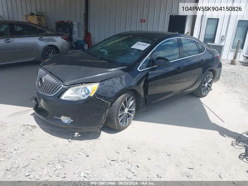 2016 Buick Verano Sport Touring Group VIN: 1G4PW5SK9G4150826 Lot: 39673066