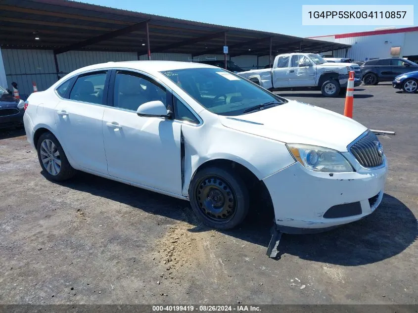 2016 Buick Verano VIN: 1G4PP5SK0G4110857 Lot: 40199419