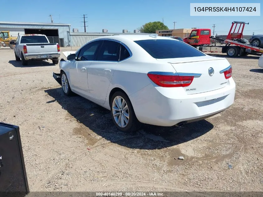 2017 Buick Verano Sport Touring VIN: 1G4PR5SK4H4107424 Lot: 40140299