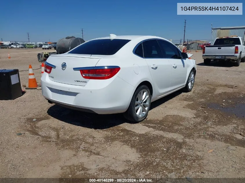 2017 Buick Verano Sport Touring VIN: 1G4PR5SK4H4107424 Lot: 40140299