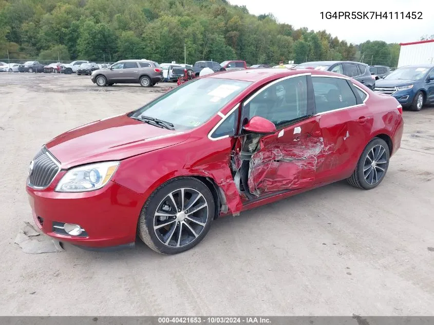 1G4PR5SK7H4111452 2017 Buick Verano Sport Touring