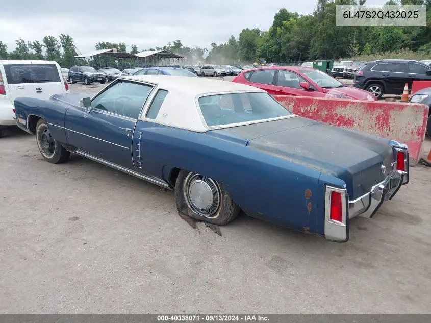 6L47S2Q432025 1972 Cadillac El Dorado