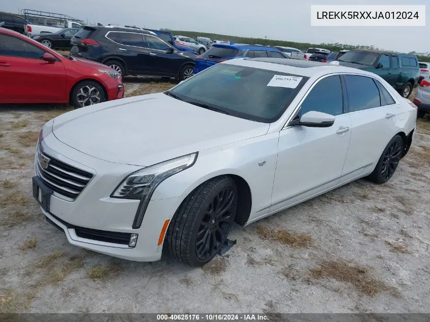 2018 Cadillac Ct6 Plug-In Standard VIN: LREKK5RXXJA012024 Lot: 40625176