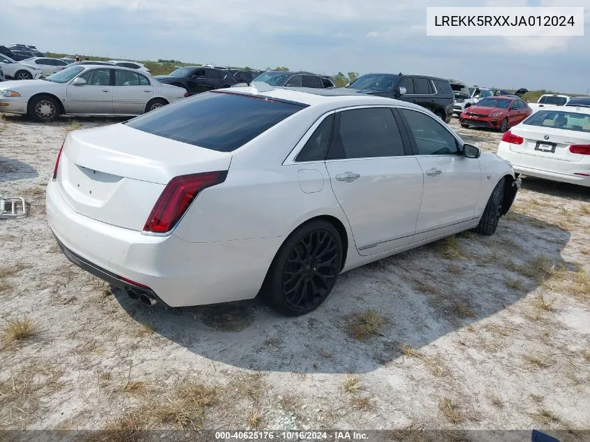 2018 Cadillac Ct6 Plug-In Standard VIN: LREKK5RXXJA012024 Lot: 40625176