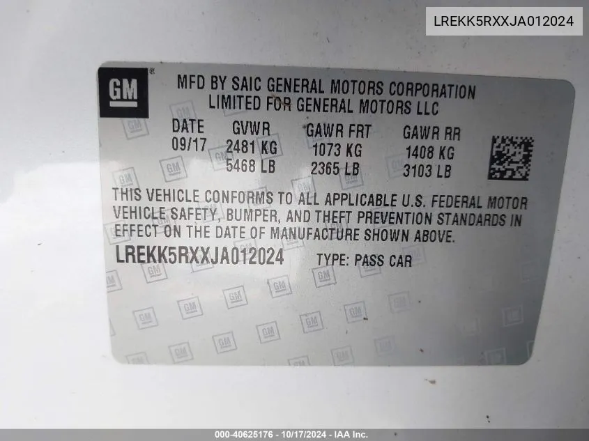 LREKK5RXXJA012024 2018 Cadillac Ct6 Plug-In Standard