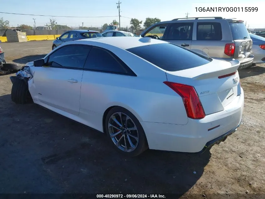 2016 Cadillac Ats-V VIN: 1G6AN1RY0G0115599 Lot: 40290972