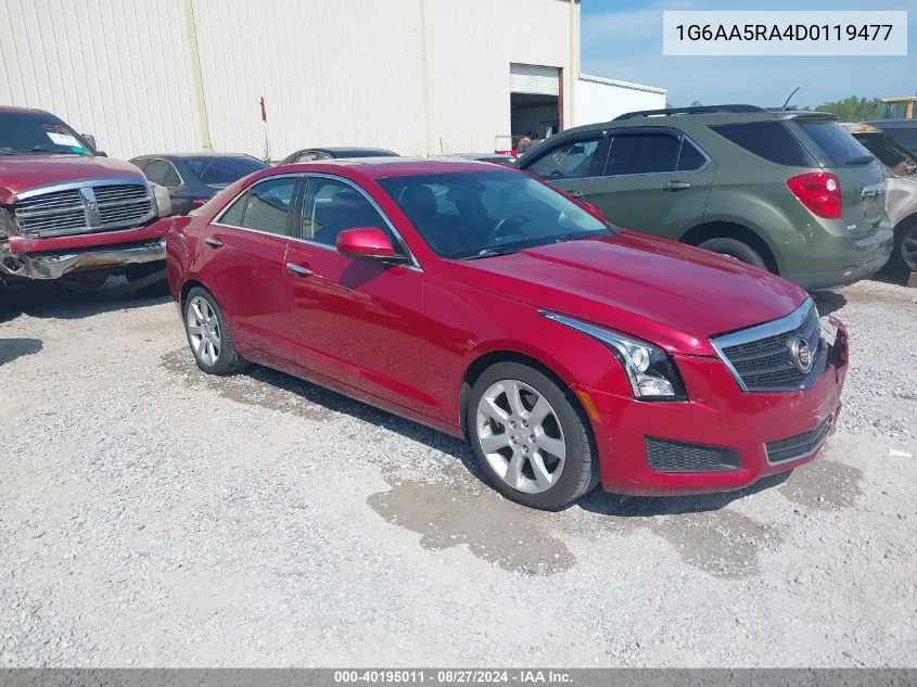 2013 Cadillac Ats Standard VIN: 1G6AA5RA4D0119477 Lot: 40195011