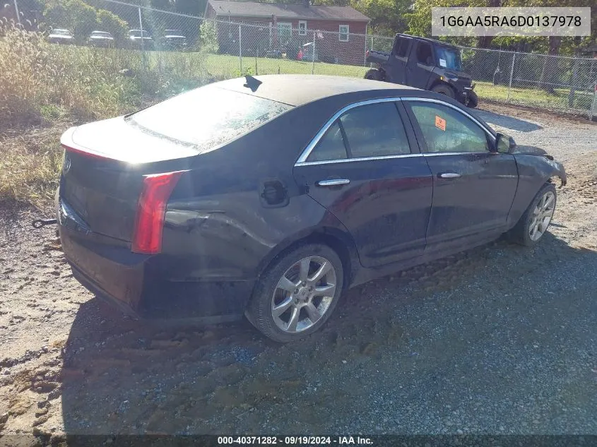 2013 Cadillac Ats Standard VIN: 1G6AA5RA6D0137978 Lot: 40371282