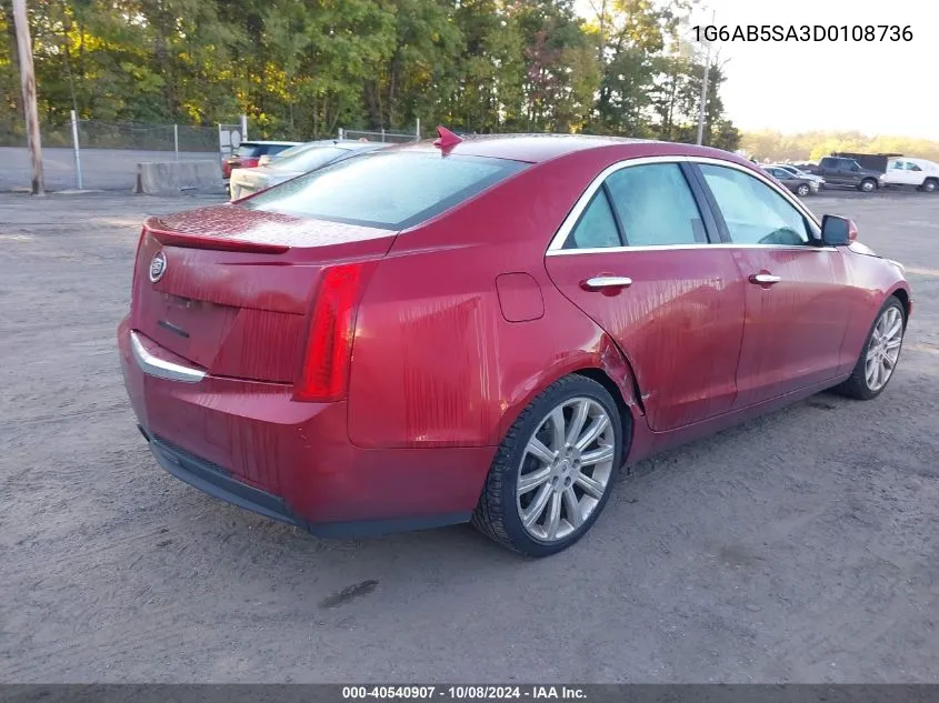 2013 Cadillac Ats Luxury VIN: 1G6AB5SA3D0108736 Lot: 40540907