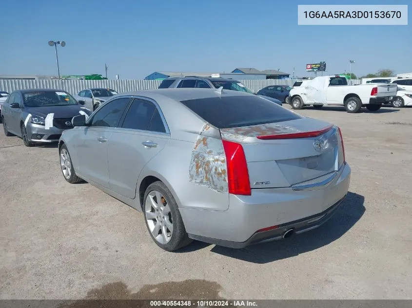 2013 Cadillac Ats Standard VIN: 1G6AA5RA3D0153670 Lot: 40554348